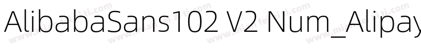 AlibabaSans102 V2 Num_Alipay Md字体转换
